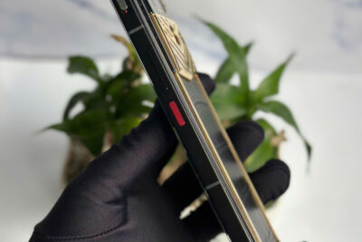 METAVERTU 2 Lưng Gold đính kim cá sấu đen