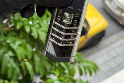 Vertu Signature S Steel 3G bản thép da bê đen lướt đẹp