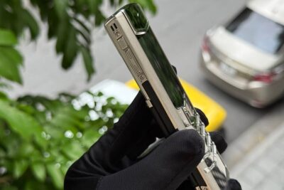 Vertu Signature S Steel 3G bản thép da bê đen lướt đẹp