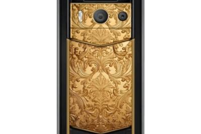METAVERTU 2nd Generation Luxury Custom Made Golden Carved Floral Decoration with Alligator Black