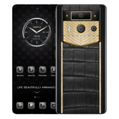 METAVERTU 2nd Generation Luxury Custom Made Gold V Shaped with Diamonds Alligator Web3 Black