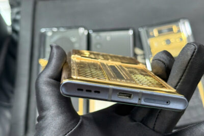 Điện Thoại Vertu Meta 1 Lưng Bọc vàng đường đua