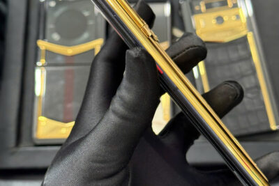 Điện Thoại Vertu Meta 1 Lưng Bọc vàng đường đua