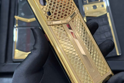 Điện Thoại Vertu Meta 1 Lưng Bọc vàng đường đua