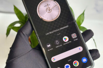 Vertu Iron Flip Lưng Đính Kim Bọc Vàng Da Cá Sấu Đen 99%