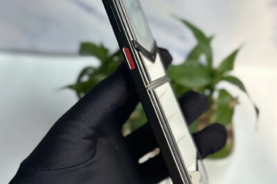 Vertu iron Flip Alligator Lưng bọc da cá sấu bạch tạng