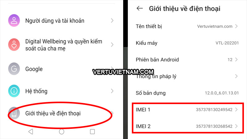 Hướng dẫn cách check IMEI Vertu đơn giản nhất