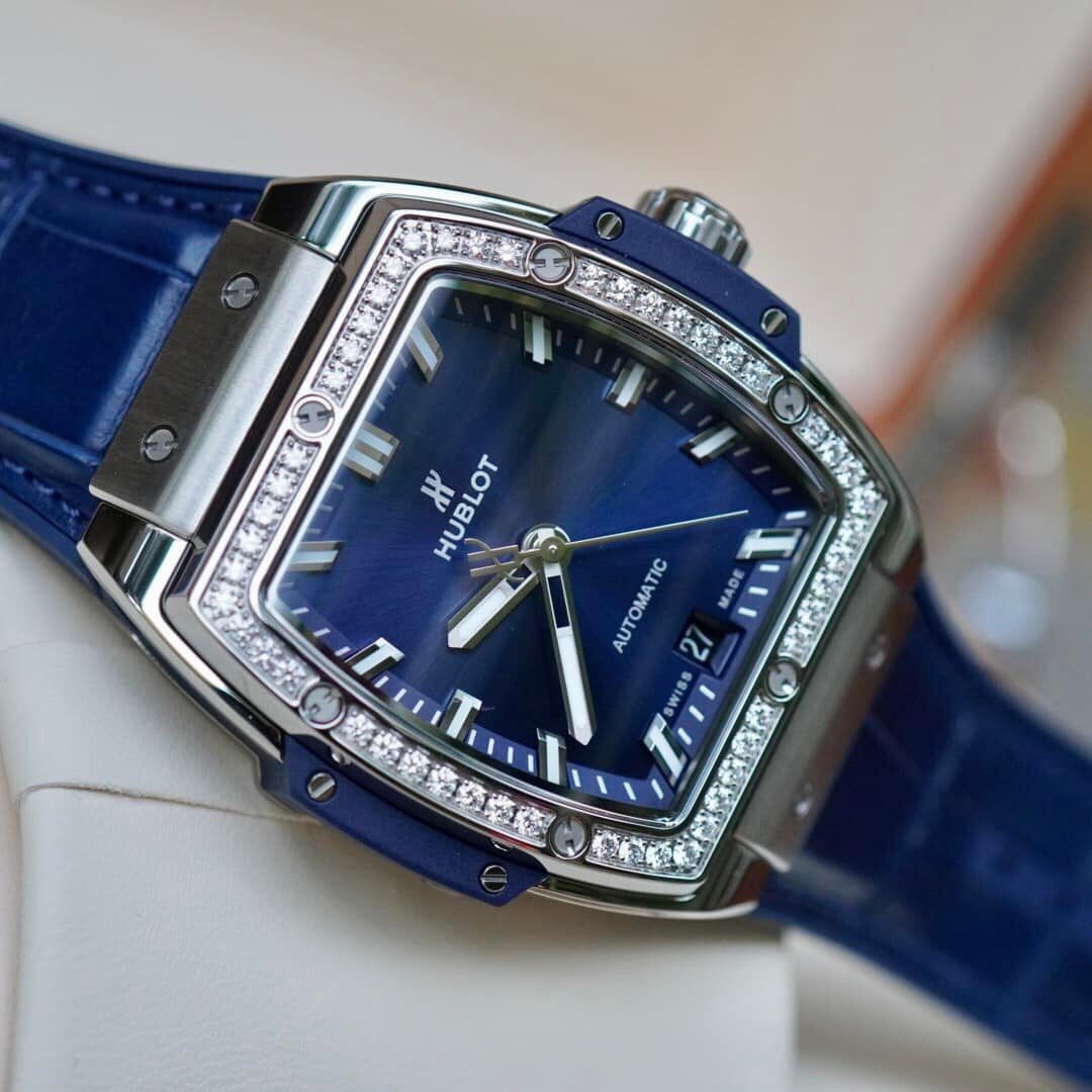 Đồng Hồ Hublot Spirit Of Big Bang Titanium Diamonds Automatic Blue 39mm 3