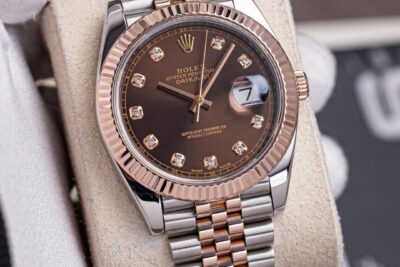 Đồng Hồ Rolex Datejust 36 Mặt Chocolate Cọc Số Kim Cương 126231
