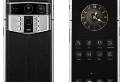 Vertu Agent Q bản thép da bê đen