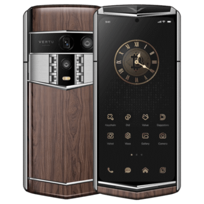 Vertu Agent Q Silver Advanced Set vân gỗ mới 100%