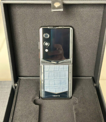 Vertu Quantum Flip Da Cá Sấu Xanh Cũ Đẹp 99%
