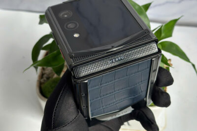 Vertu Quantum Flip Da Cá Sấu Xanh Cũ Đẹp 99%