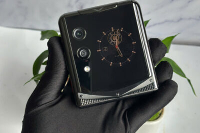 Vertu Quantum Flip Da Cá Sấu Xanh Cũ Đẹp 99%