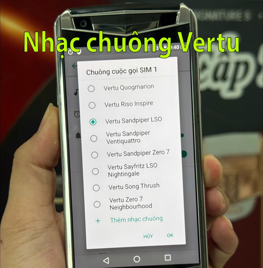 Danh sách nhạc chuông Vertu – Tải nhạc chuông Vertu miễn phí
