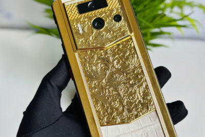 Vertu Himalaya Golden Cared With Diamond Alligator 99% Fullbox – Kiệt tác điện thoại siêu sang dành cho giới tinh hoa