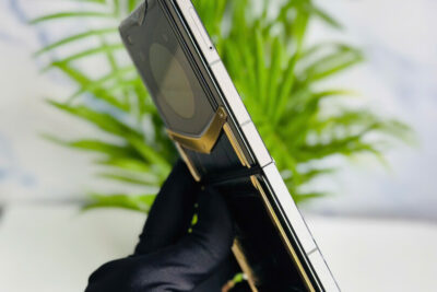 Vertu Iron Flip Gold Alligator Black 99% Fullbox