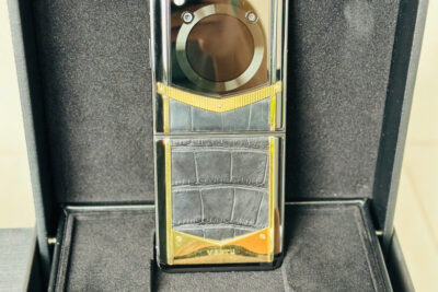 Vertu Iron Flip Gold Alligator Black 99% Fullbox